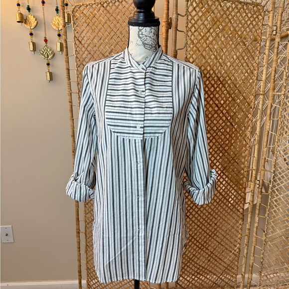 Ralph Lauren Denim & Supply Button Striped Tunic Shirt - Picture 1 of 9